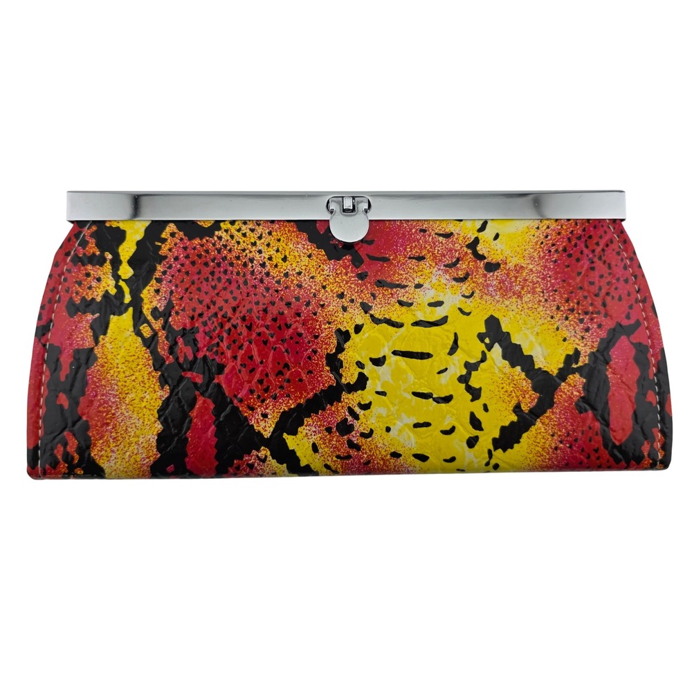 Depeche Mode New York Animal Snake Print Frame Wallet Clutch GOOD Eclectic Edgy